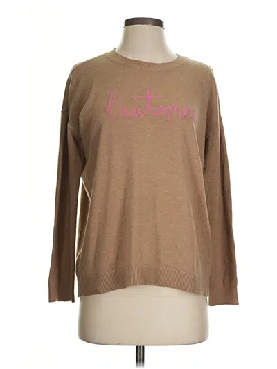 Pre-owned Ann Taylor Loft Pullover Sweater In Brown