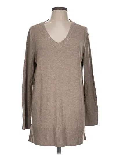 Pre-owned Ann Taylor Loft Pullover Sweater In Brown
