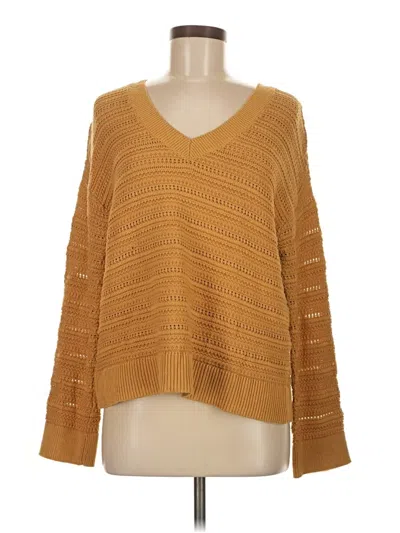 Pre-owned Ann Taylor Loft Pullover Sweater In Brown