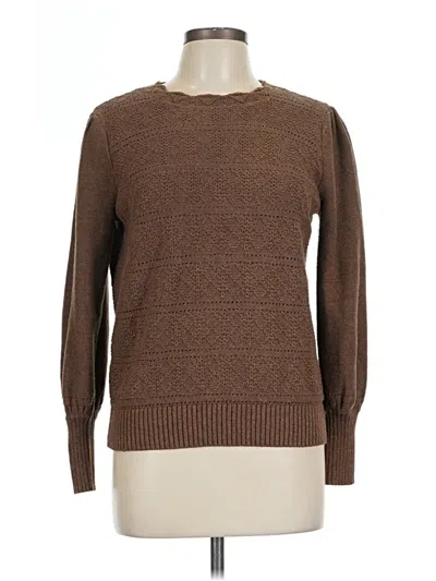 Pre-owned Ann Taylor Loft Pullover Sweater In Brown