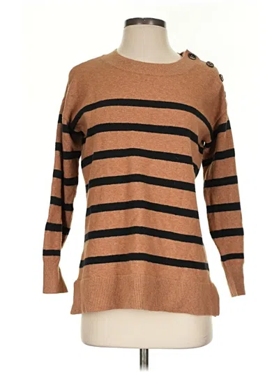 Pre-owned Ann Taylor Loft Pullover Sweater In Brown
