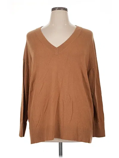Pre-owned Ann Taylor Loft Pullover Sweater In Brown