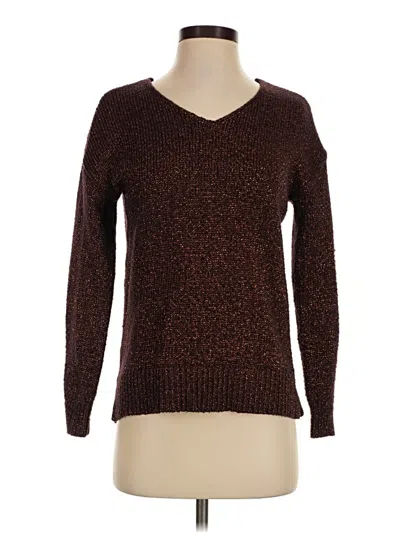 Pre-owned Ann Taylor Loft Pullover Sweater In Brown