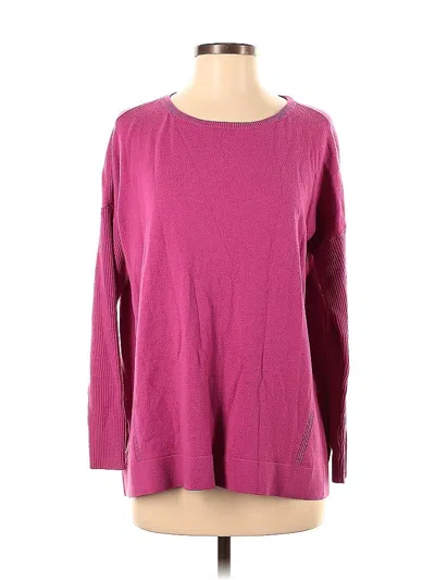 Pre-owned Ann Taylor Loft Pullover Sweater In Burgundy