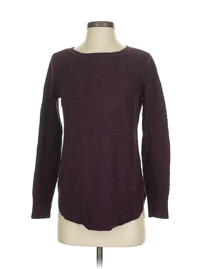Pre-owned Ann Taylor Loft Pullover Sweater In Burgundy