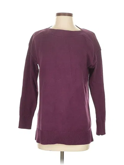 Pre-owned Ann Taylor Loft Pullover Sweater In Burgundy