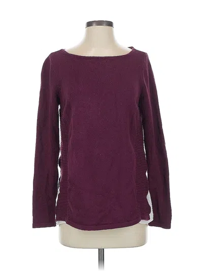 Pre-owned Ann Taylor Loft Pullover Sweater In Burgundy