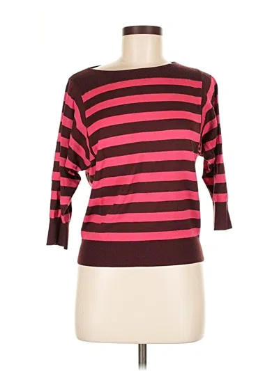 Pre-owned Ann Taylor Loft Pullover Sweater In Burgundy