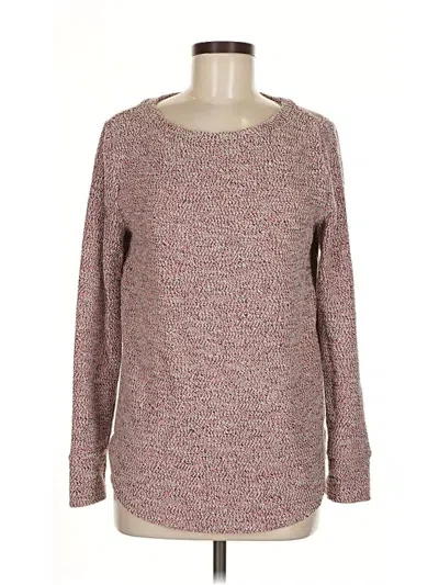 Pre-owned Ann Taylor Loft Pullover Sweater In Burgundy
