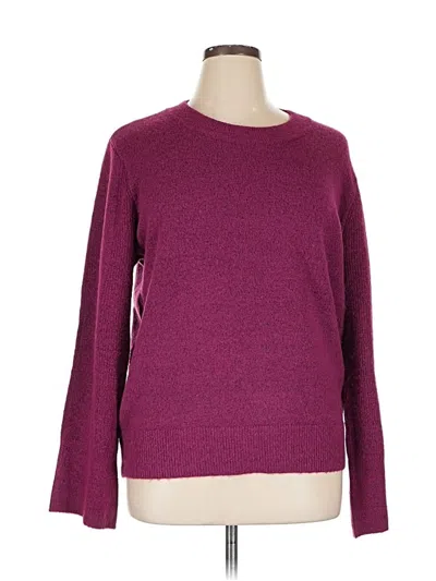 Pre-owned Ann Taylor Loft Pullover Sweater In Burgundy
