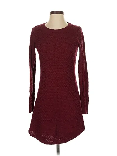 Pre-owned Ann Taylor Loft Pullover Sweater In Burgundy
