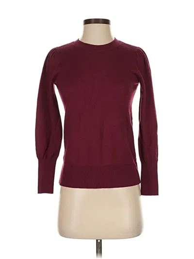 Pre-owned Ann Taylor Loft Pullover Sweater In Burgundy