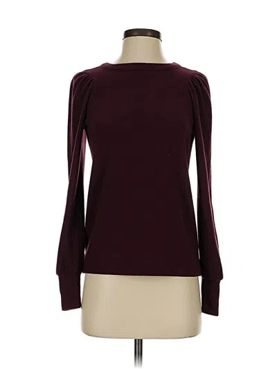 Pre-owned Ann Taylor Loft Pullover Sweater In Burgundy