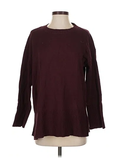 Pre-owned Ann Taylor Loft Pullover Sweater In Burgundy