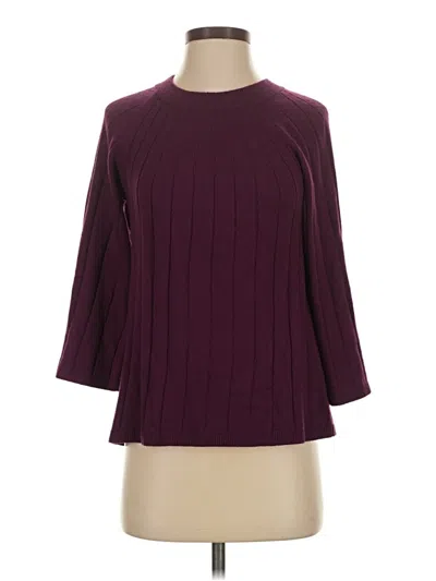 Pre-owned Ann Taylor Loft Pullover Sweater In Burgundy