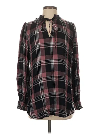 Pre-owned Ann Taylor Loft Pullover Sweater In Burgundy