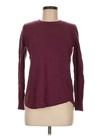 Pre-owned Ann Taylor Loft Pullover Sweater In Burgundy