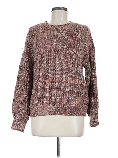 Pre-owned Ann Taylor Loft Pullover Sweater In Burgundy