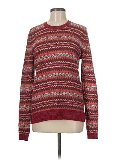 Pre-owned Ann Taylor Loft Pullover Sweater In Burgundy