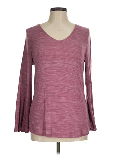 Pre-owned Ann Taylor Loft Pullover Sweater In Burgundy