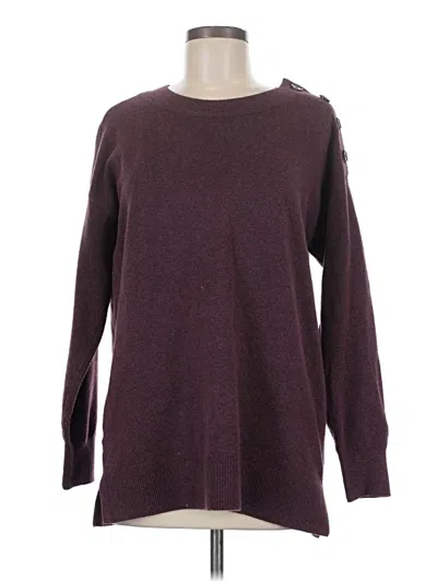 Pre-owned Ann Taylor Loft Pullover Sweater In Burgundy