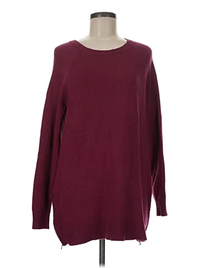 Pre-owned Ann Taylor Loft Pullover Sweater In Burgundy