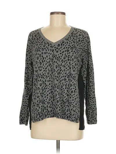 Pre-owned Ann Taylor Loft Pullover Sweater In Gray