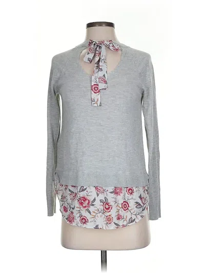 Pre-owned Ann Taylor Loft Pullover Sweater In Gray