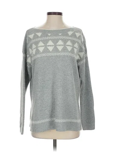 Pre-owned Ann Taylor Loft Pullover Sweater In Gray