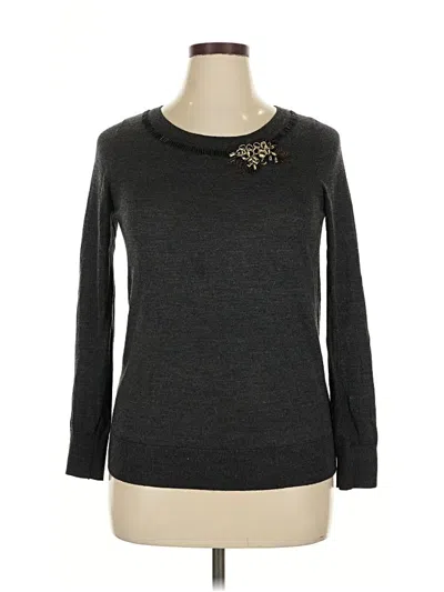 Pre-owned Ann Taylor Loft Pullover Sweater In Gray