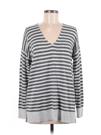 Pre-owned Ann Taylor Loft Pullover Sweater In Gray