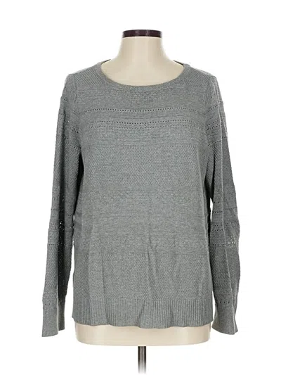 Pre-owned Ann Taylor Loft Pullover Sweater In Gray