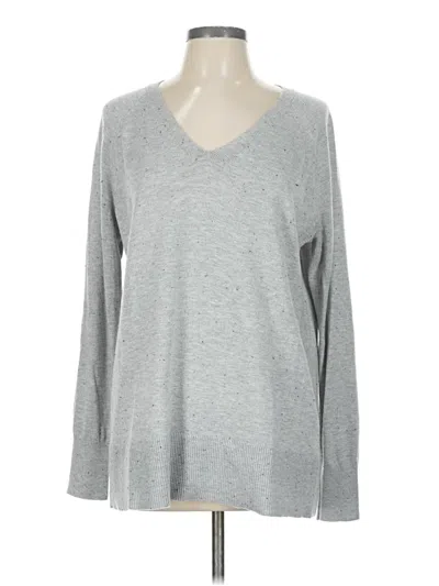 Pre-owned Ann Taylor Loft Pullover Sweater In Gray