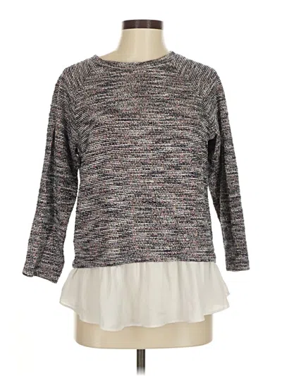 Pre-owned Ann Taylor Loft Pullover Sweater In Gray