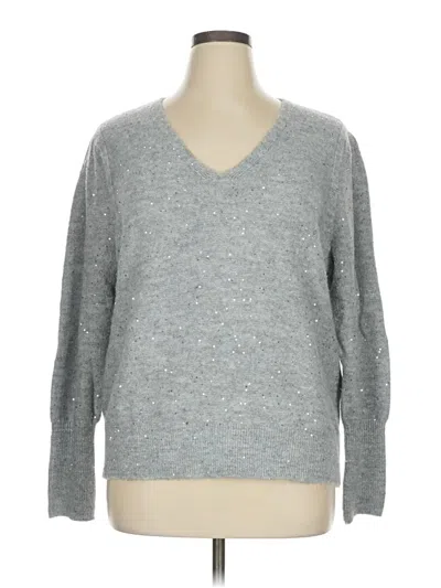 Pre-owned Ann Taylor Loft Pullover Sweater In Gray