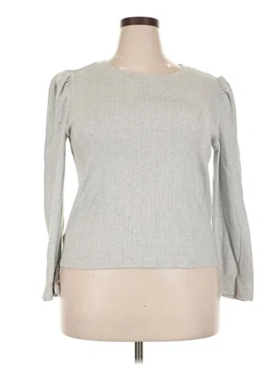 Pre-owned Ann Taylor Loft Pullover Sweater In Gray