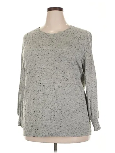 Pre-owned Ann Taylor Loft Pullover Sweater In Gray