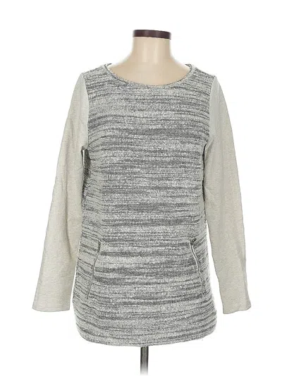 Pre-owned Ann Taylor Loft Pullover Sweater In Gray
