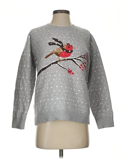 Pre-owned Ann Taylor Loft Pullover Sweater In Gray