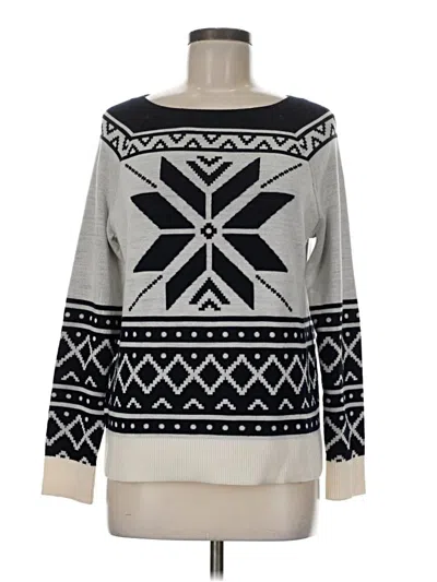 Pre-owned Ann Taylor Loft Pullover Sweater In Gray