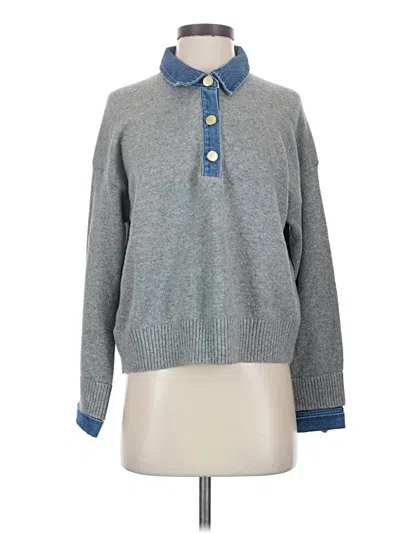 Pre-owned Ann Taylor Loft Pullover Sweater In Gray