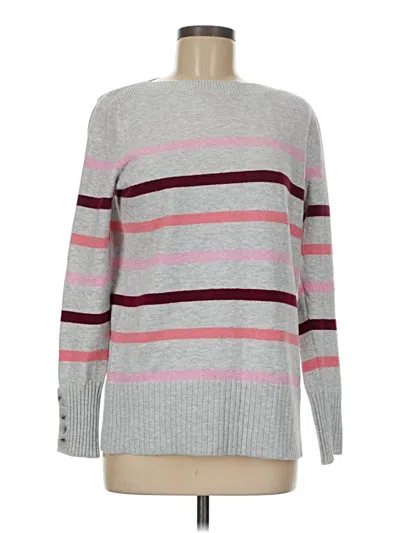 Pre-owned Ann Taylor Loft Pullover Sweater In Gray