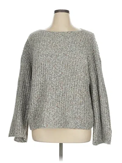Pre-owned Ann Taylor Loft Pullover Sweater In Gray