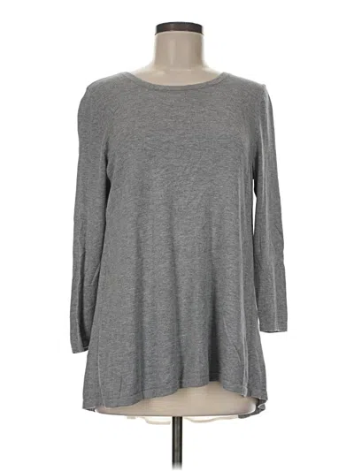 Pre-owned Ann Taylor Loft Pullover Sweater In Gray
