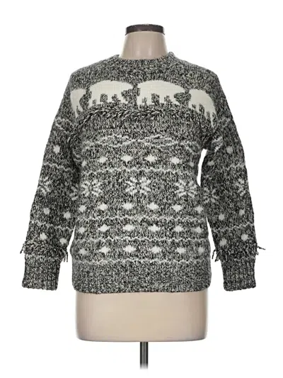 Pre-owned Ann Taylor Loft Pullover Sweater In Gray
