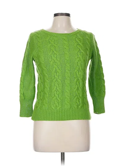 Pre-owned Ann Taylor Loft Pullover Sweater In Green