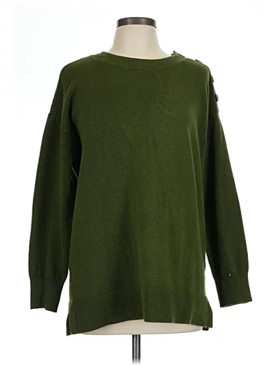 Pre-owned Ann Taylor Loft Pullover Sweater In Green