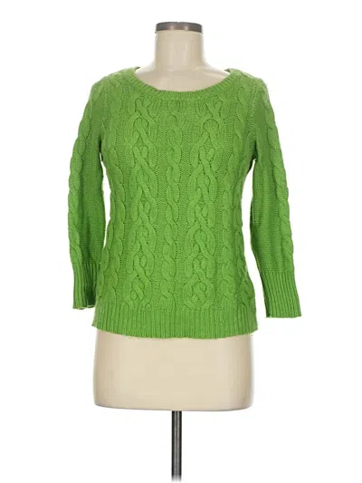 Pre-owned Ann Taylor Loft Pullover Sweater In Green
