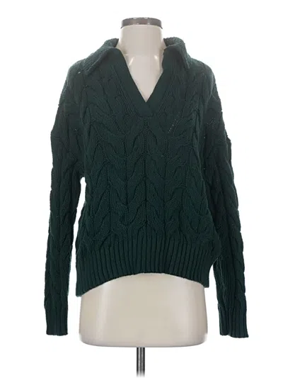 Pre-owned Ann Taylor Loft Pullover Sweater In Green