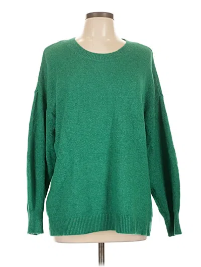 Pre-owned Ann Taylor Loft Pullover Sweater In Green